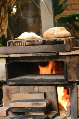 Şöminede fırın