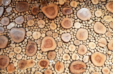 Wood stacked to be used for fire and heating during winter clipart