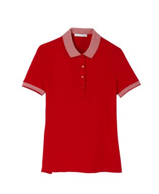 kırmızı kısa kollu spor polo tişörtü