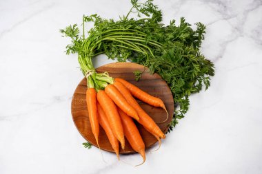 Üst manzaralı sebze havucu.