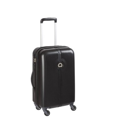 Beyaz arka planda siyah valiz