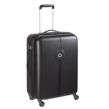 Beyaz arka planda siyah valiz