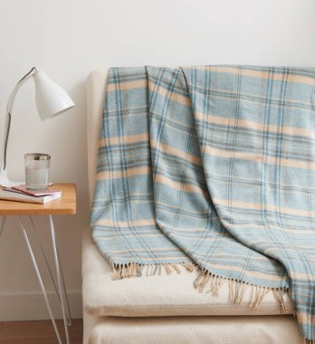 Yatağın üstüne battaniye