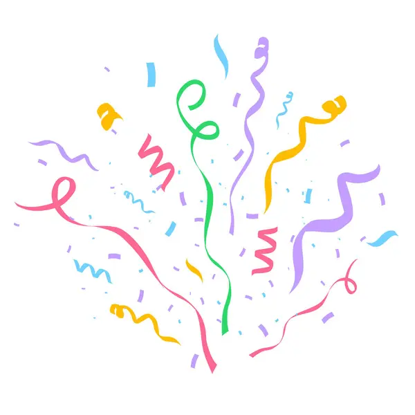 Dekorasyon Kurdelelerini Kutlamak İçin Konfeti Yüzüyor