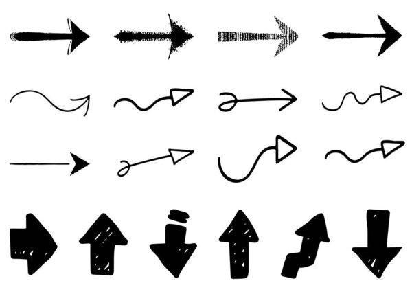 Ручной рисунок стрелки, рисунок со стрелкой