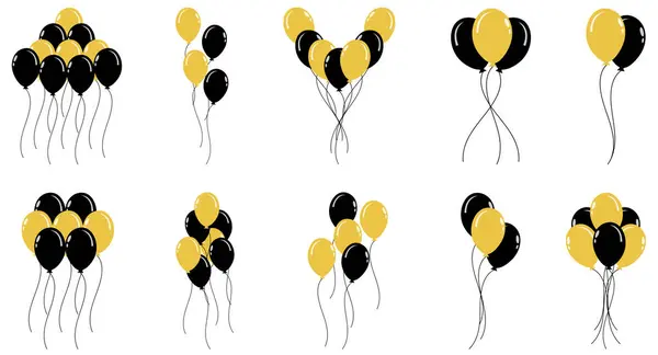 Kara Cuma Balonu, Balon Koleksiyonu Resim, Siyah ve Altın Balonlar