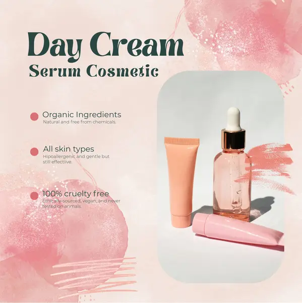 Kozmetik Cilt Tanıtım Şablonu Sosyal Medya Postası 