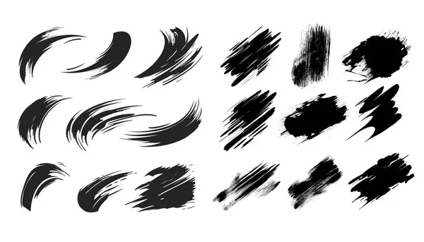 Koleksiyon siyah vuruşlar, fırçalar, Spry vektör çizimi