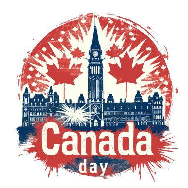 Canada day design for tshirt printing vector illustration isolated on white background