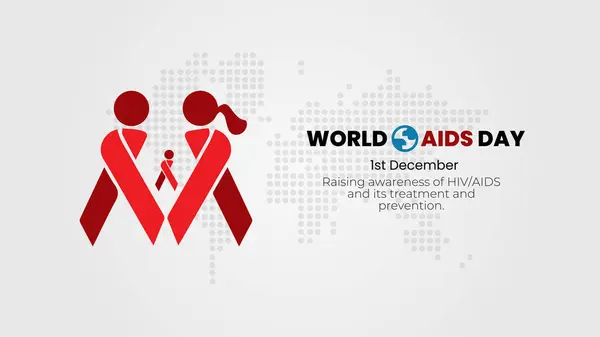 Dünya yardımları gündüz afişi tasarımı, HIV, 1 Aralık, Kanser Farkındalığı Vektörü illüstrasyonu
