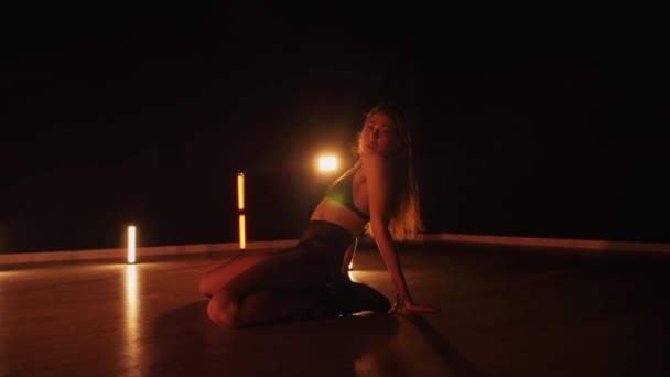 Sexy Woman Dancing Seductive Dance Dancer Girl Big Ass Dances — стоковое видео