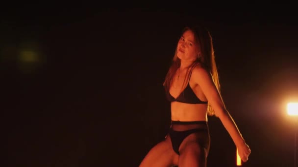 Sexy Woman Dancing Seductive Dance Dancer Girl Big Ass Dances — 图库视频影像
