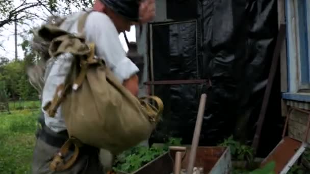 Hazine Avcısı Kaşif Kazıcı Altın Arayıcısı Altın Humması Adam Bir — Stok video