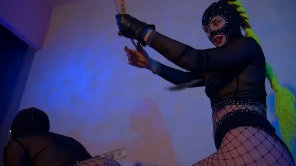 Donne Ballano Energicamente Twerking Una Danza Seducente Ragazza Che Balla — Video Stock
