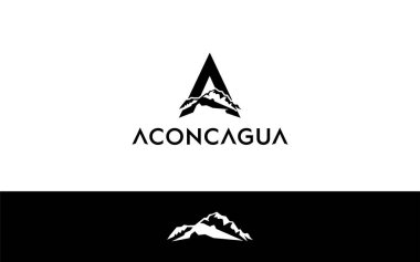 Aconcagua dağ harfi logo vektörü