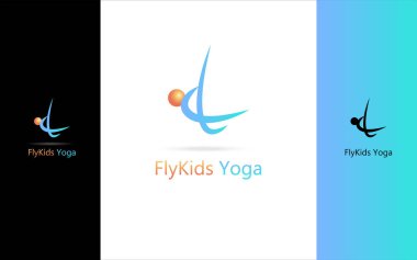 Uçan Çocuklar Yoga İp Modern Logo