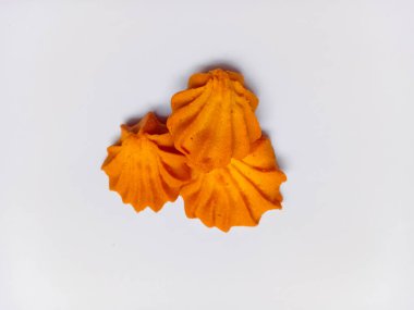 kabuk şekilli çerezler beyaz arkaplanda izole.