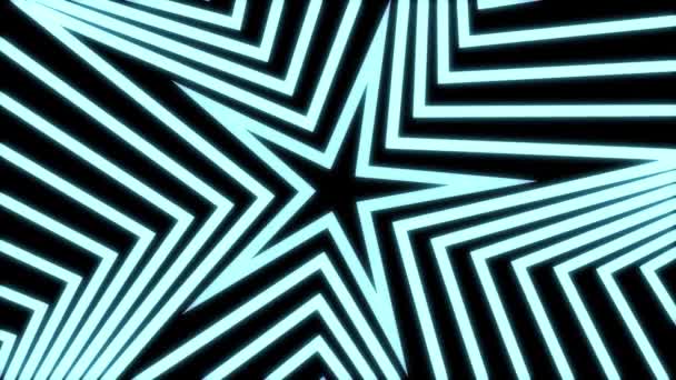 Geometric Star Abstract Background Psychedelic Motion Clip Video — Stock Video