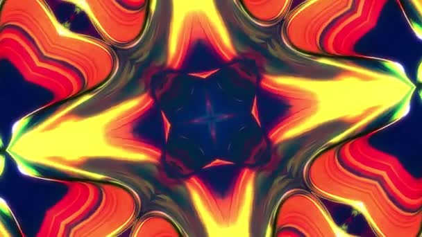 Kaleidoszkóp Pszichedelikus Hurok Háttér Elvont — Stock videók