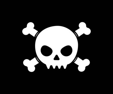 Korkunç Korsanlar, Jolly Rogers Kafatası, çizim, logo ve illüstrasyon