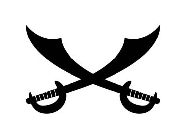 Korsanlar Kılıç Vektörü İllüstrasyonu