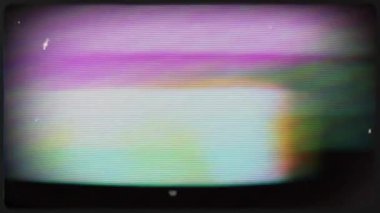 Gürültülü TV Ekranı Sinyal Yok Retro Vintage. Gürültü Arızası. Kötü TV Sinyali