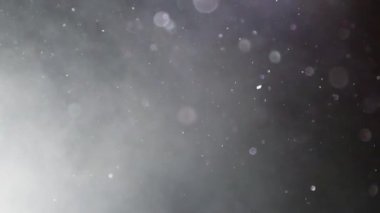 Parlayan Toz Parçacıkları Sis Atmosferinde Uçuyor.