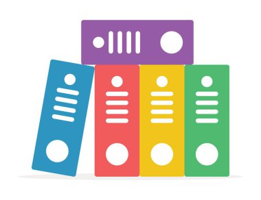 Ofis dizini sembolü dosyasının vektör illüstrasyonu, belge. Basit düz dizayn edilebilir.