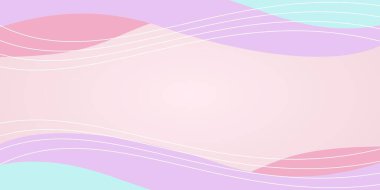 Pastel renk dalga desenleri soyut arkaplan. Pankart, poster, tebrik kartı, web için tasarım şablonu.