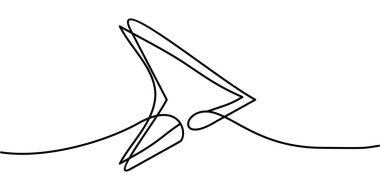 Aralıksız kurşun ok başı sembolü çizimi. soyut çizgi çizimi