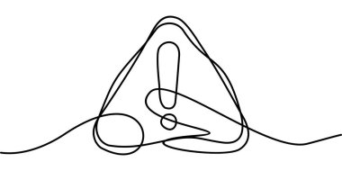 Tehlike işareti, uyarı işareti, dikkat işareti, ünlem işareti için aralıksız çizgiler. soyut çizgi çizimi