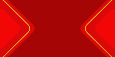 Kopyalama alanı olan kırmızı arkaplan. afiş, tebrik kartı, poster, kapak, web, sosyal medya için şablon tasarımı.