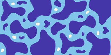 Soyut Su Sıçratma Şablonlu Mavi Arkaplan. Banner, Tebrik kartı, Poster, Kapak İçin Tasarım.