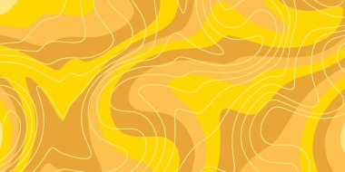 Turuncu arka plan çizgileri olan dalga deseni. Yaz için şablon tasarımı