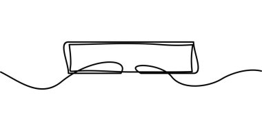 aralıksız çizgi çizimi eksi sembol. soyut çizgi çizimi