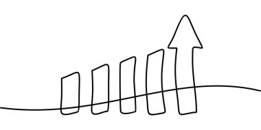Aralıksız çizgi çizimi sembolü. soyut çizgi çizimi