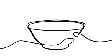 Sürekli kase sembolü çizimi. soyut çizgi çizimi