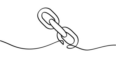 Sürekli zincir sembolü çizimi. soyut çizgi çizimi