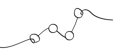 Devamlı çizim sembolü grafiği. soyut çizgi çizimi