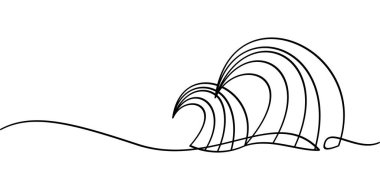 Devamlı dalga sembolü çizimi. soyut çizgi çizimi