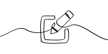 Kalem sembolü çizmeye devam et. soyut çizgi çizimi