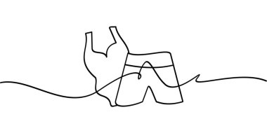 Sürekli mayo sembolü çizimi. soyut çizgi sanat çizimi yazı sembolize ediyor