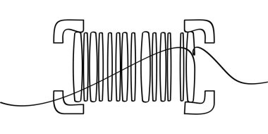 Sürekli barkod sembolü çizimi. soyut çizgi çizimi