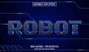 robot düzenlenebilir metin efekti