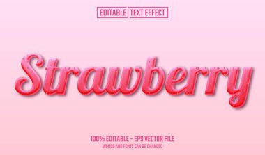 çilek düzenlenebilir metin efekti