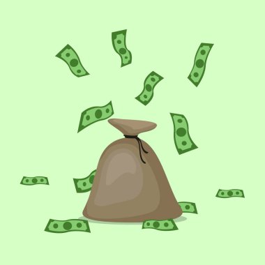 Para Çantası premium vektör çizimi