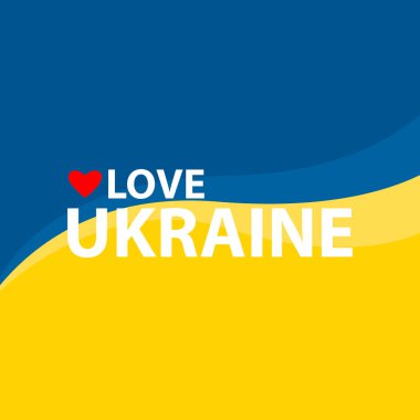Tasarımı olan Ukrayna metnini sev