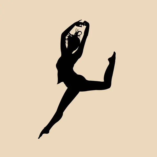 Dance Pose Silhouette — Stock Vector