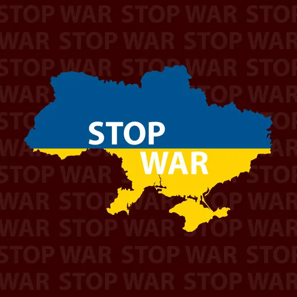 Savaş Durdurma metni illüstrasyonlu Ukrayna haritası