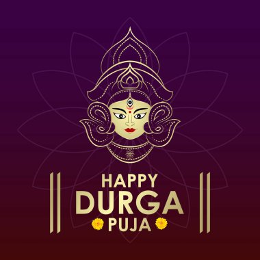 Mutlu Durga Puja afişleri